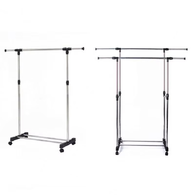 👚 Porte-vêtements multifonction – Double barre
